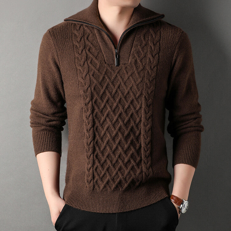 Men's Oversized Knitwear Cardigan | Loose Fit Fashionable Outerwear Sweater Coat