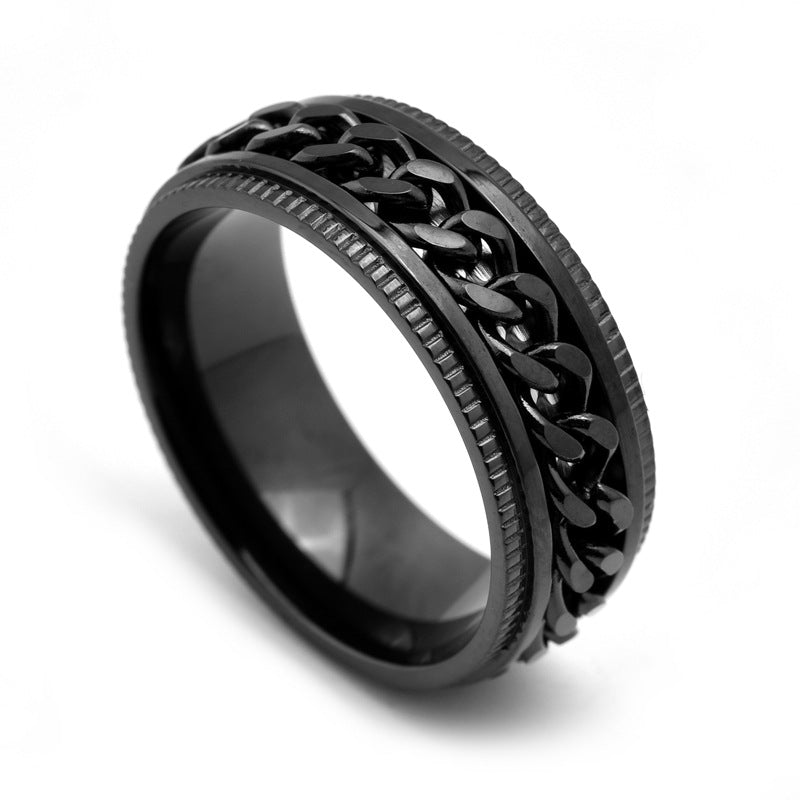 Men’s Anxiety Spinner Ring – Durable Stainless Steel Fidget Jewelry