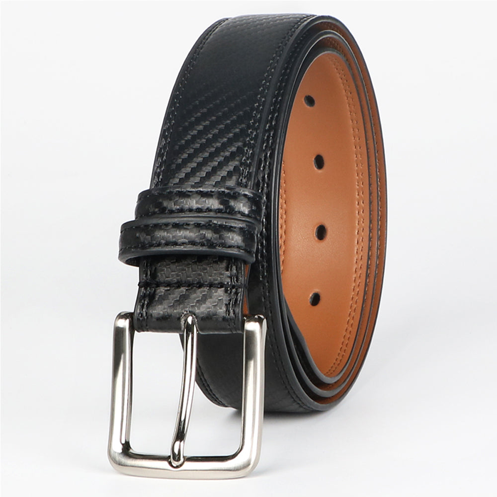 Genuine Leather Belt for Men – Swivel Pin Buckle Business & Casual Belt