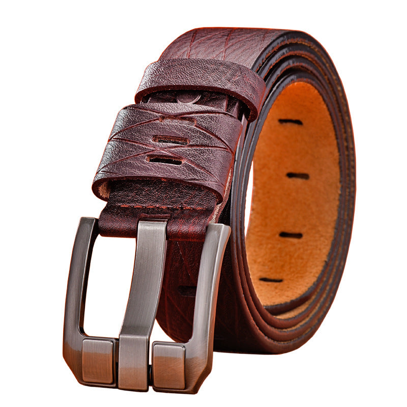 Men’s Leather Belt – Versatile Casual & Business Belt for Jeans & Formal Wear (Durable & Stylish)
